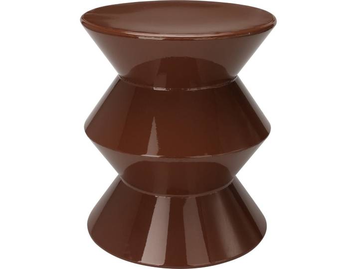 Home Styling Collection Säulentisch metallisch Gisa Dunkelbraun 31/31/36,5 cm, Braun, Metall, Rund, 31x36.5x31 cm, Wohnzimmer, Wohnzimmertische, Beistelltische