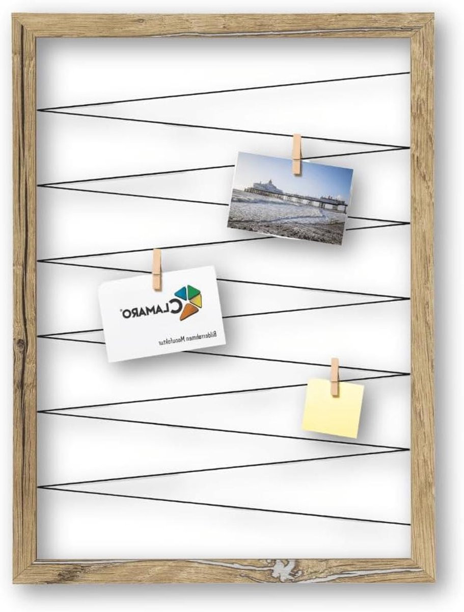Fotohouder Collage Galerij Muur Decoratie Houtlook Zilver 60 x 80 cm