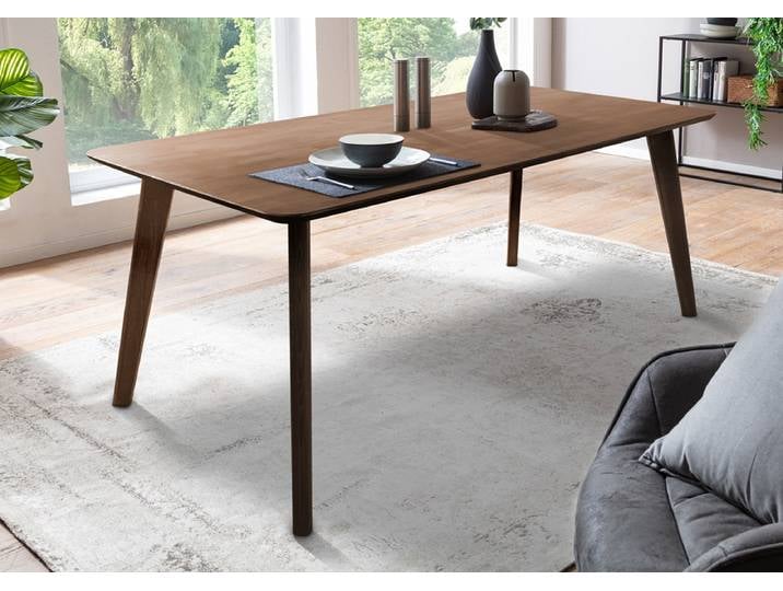 Esstisch 180x90cm 'Lugano' Kernbuche massiv Tabak geölt