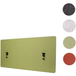 Akustik-Tischtrennwand HWC-G75, Büro-Sichtschutz Schreibtisch Pinnwand, doppelwandig Stoff/Textil ~ 60x120cm grün
