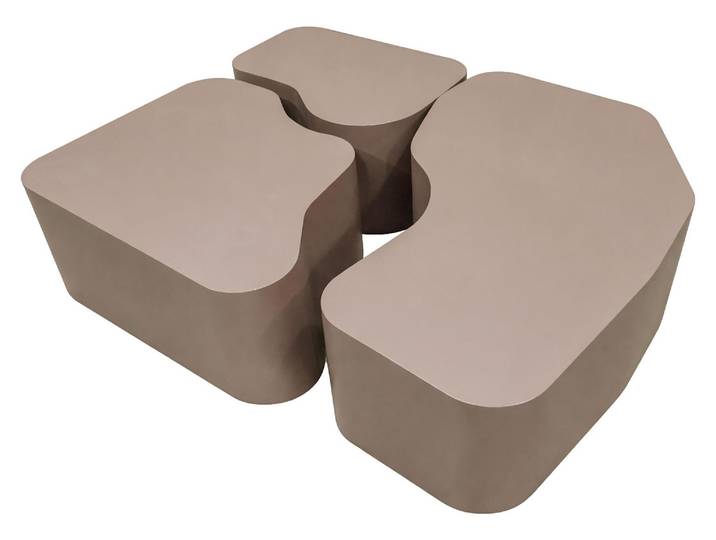 Nordland table basse lot de 3 brun.