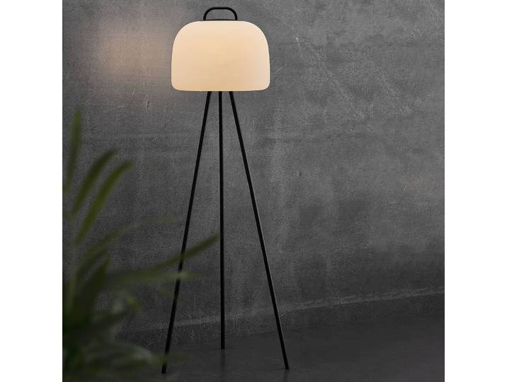 Nordlux LED-Stehleuchte Kettle Tripod Metall, Schirm 36 cm Kettle, dimmbar, Metall, Design
