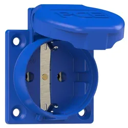 PCE 1050-0bsw Schutzkontakt-Anbausteckdose P-Nova+ 50x50 nat Dichtrand IP54 seitlich (blau) 10500bsw