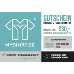 Einzweck-Gutschein für Textilien und Accessoires 30