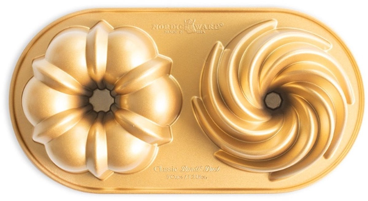 Nordic Ware Classic Bundt Duet Tulband Bakvorm - Goud