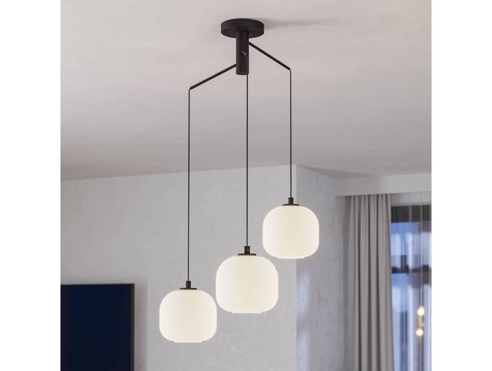 EGLO Glas Hängeleuchte Mantunalle, dimmbar, weiß / opal, für Wohn- / Esszimmer, Glas, Skandinavisch, Hängelampe