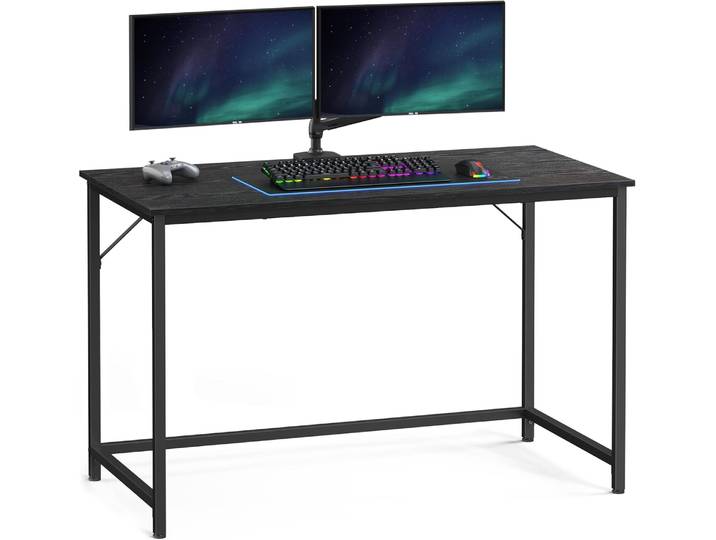 Computertisch 120x60cm Ebony Schwarz Holz