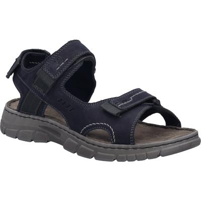 Sandale JOSEF SEIBEL "Brendan 08, indigo-kombi", Herren, Gr. 44, blau (indigo, kombi), Obermaterial: 100% Rindsleder Leather cow., Schuhe Sandale