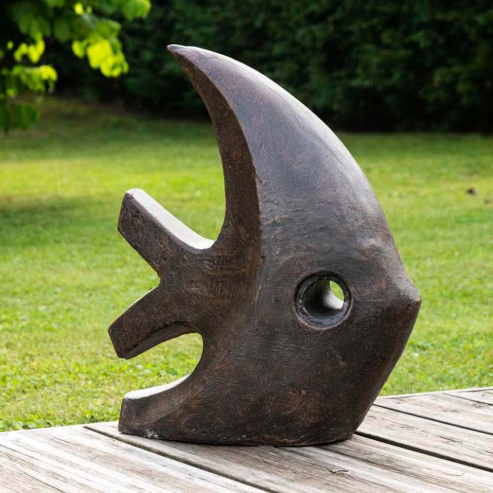 Wanda Collection Statue poisson petit modèle brun h50cm Marron 40x50x20cm