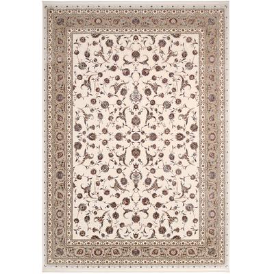 Teppich OCI DIE TEPPICHMARKE "MYSTIC HERITAGE", beige (creme, beige), B:200cm H:7mm L:250cm, Polyacryl, Teppiche, Teppich, florale Muster in 3D-Optik, Bordüre, maschinell gewebt, Wohnzimmer