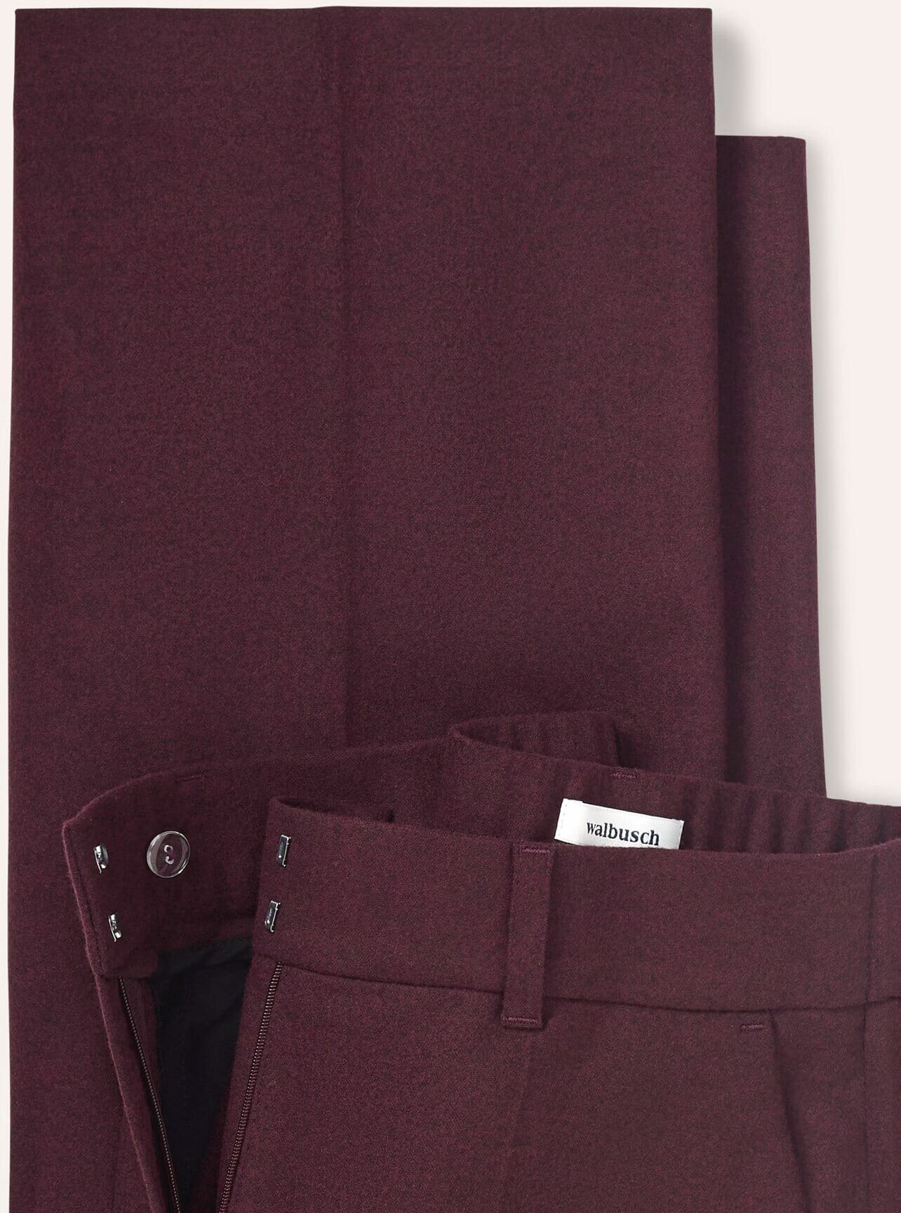 Walbusch Marlene Hose aus Premium Flanell, Regular Fit#normale Größen#Kurzgrößen, Farbe Rot, 50, leicht angeraut modern weiter Schnitt Damen