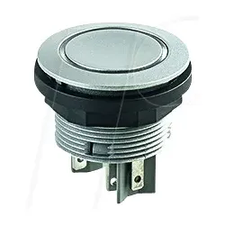 STLRBO1 - Drucktaster - 1 S + 1 Ö, silber, LED-Ring blau