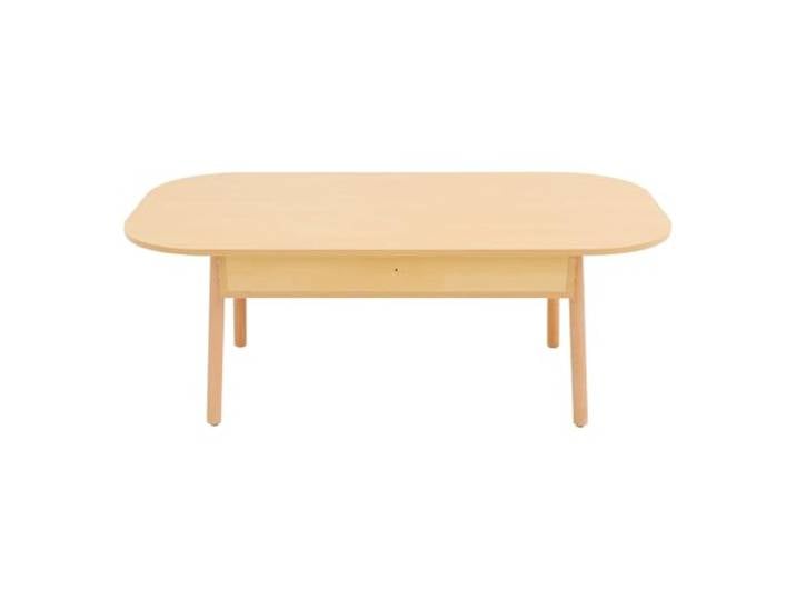 Couchtisch Holz mit Schublade, Moderner Wohnzimmertisch mit Stauraum Moderner Couchtisch aus Holz mit 2 Schubladen, viel Stauraum für Wohnzimmer, Sofa und Büro