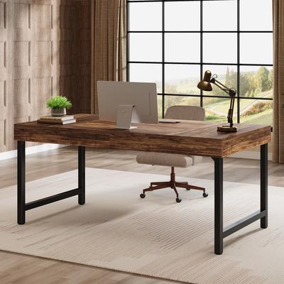 BLUEBELL "55"" Industrial Executive Desk for Home Office, Rustic Simple Computer Laptop Desk Workstation"