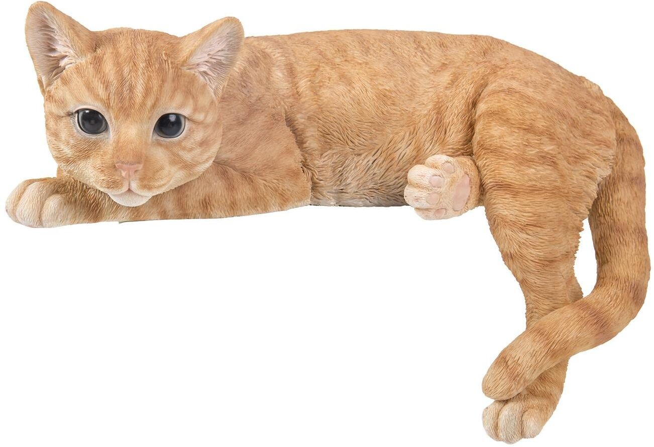 Dekofigur "Vivid Arts Katze Ginger liegend, Polyresin", bunt, B:21,7cm H:15,5cm T:33,5cm, Polyresin, Dekofiguren, Dekofigur bunt B/H/T: 21,7cm x 15,5cm x 33,5cm