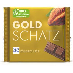 Ritter-Sport Tafelschokolade Goldschatz, Großtafel, 250g