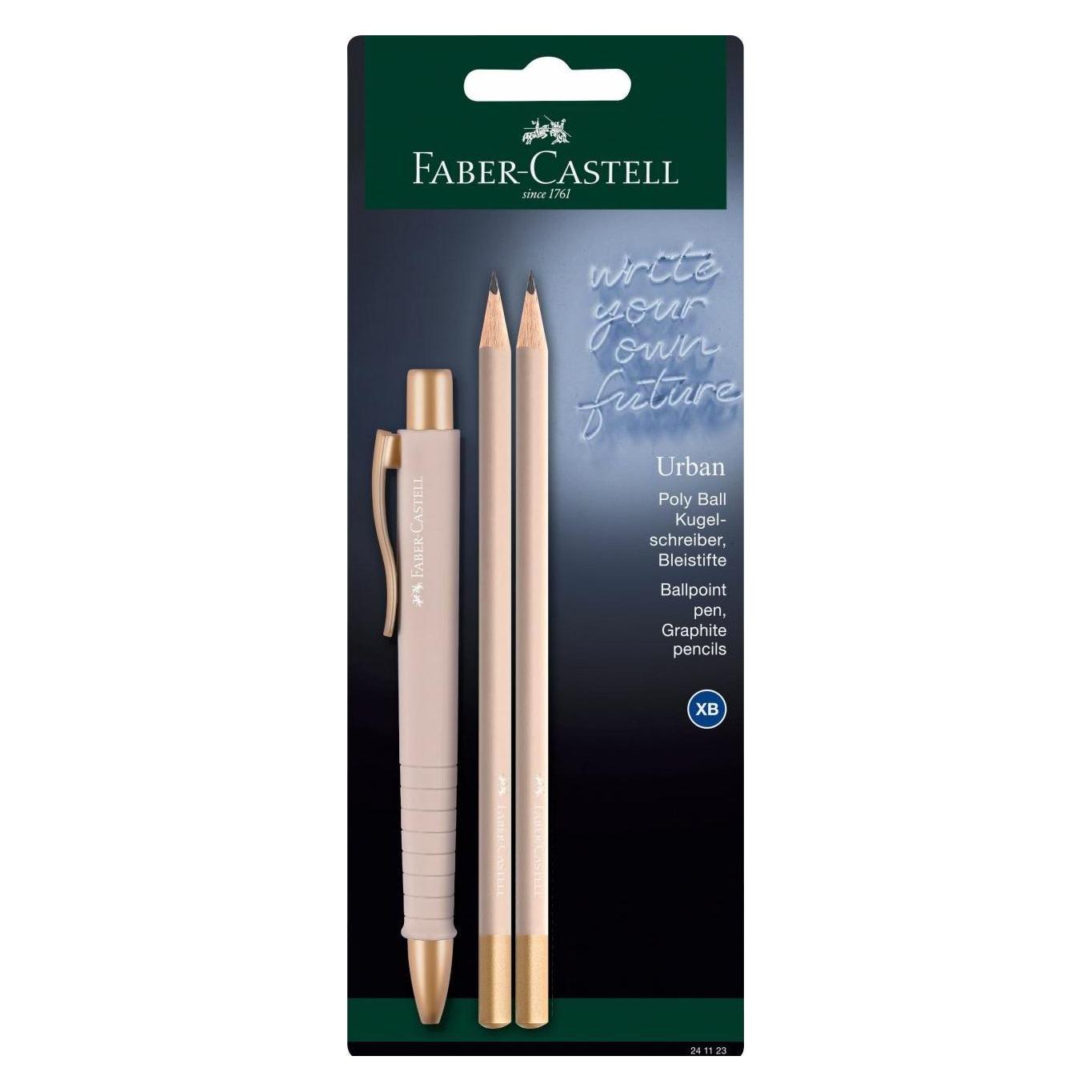Faber-Castell Schreibset 3tlg.PolyBall Urban pale rose (3x) (241123)