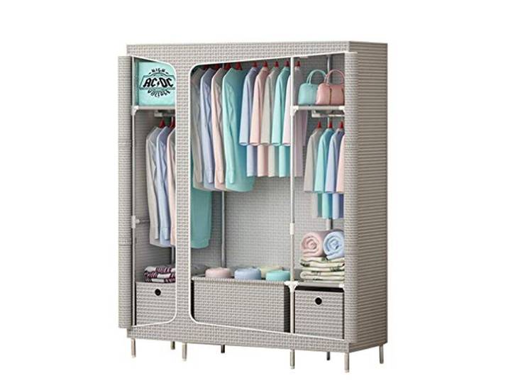 SDGBCXD Tragbarer Kleiderschrank, Lagerschrank, Standschrank, Stoffschrank, tragbarer Kleiderschrank
