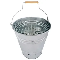 Esschert Design holzkohle-Grillkübel 30,5 x 35 x 34 cm silber