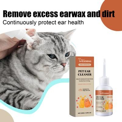 Happy Pet Pantry Ear Relief Drops For Cats & Dogs Ear Mite & Wax Cleaning Formula 50ml Ear Relief Drops For Cats & Dogs Ear Mite & Wax Cleaning Formula 50ml