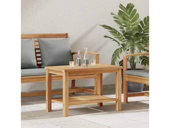 HFUDPOF Couchtisch mit Stauraum Braun 70 x 40 x 45 cm Massivholz Teak Massivholz Teak, wetterbeständig, pfostenbein-struktur, strukturierte Oberfläche, moderner Stil