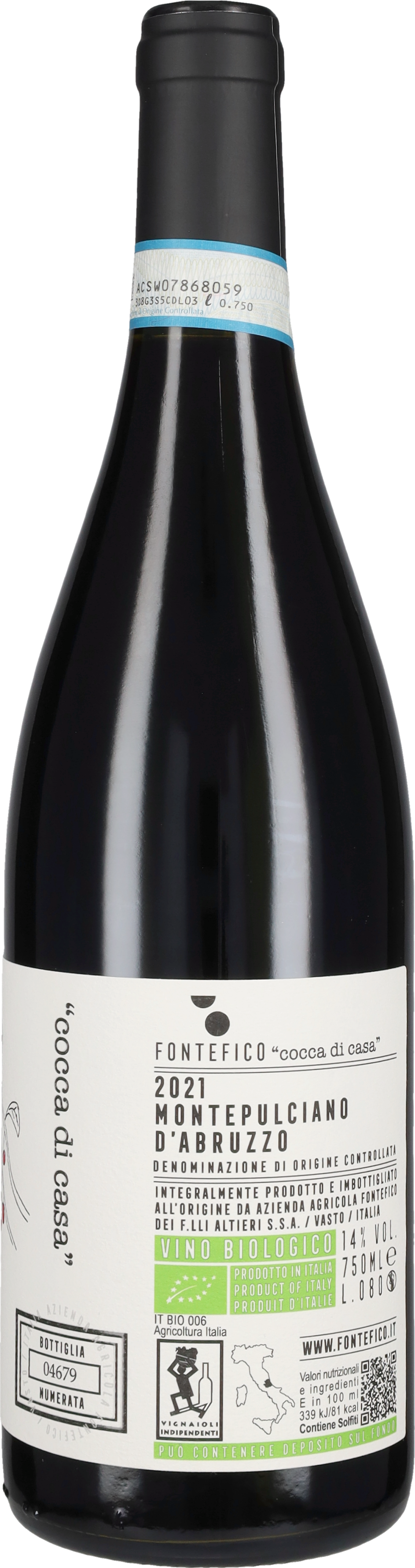 Montepulciano d'Abruzzo 'Cocca di Casa' Fontefico 2022