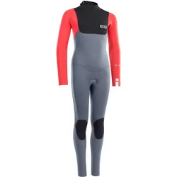 ION CAPTURE 4/3 BACK ZIP JUNIOR Full Suit 2025 steel blue/red/black - 128