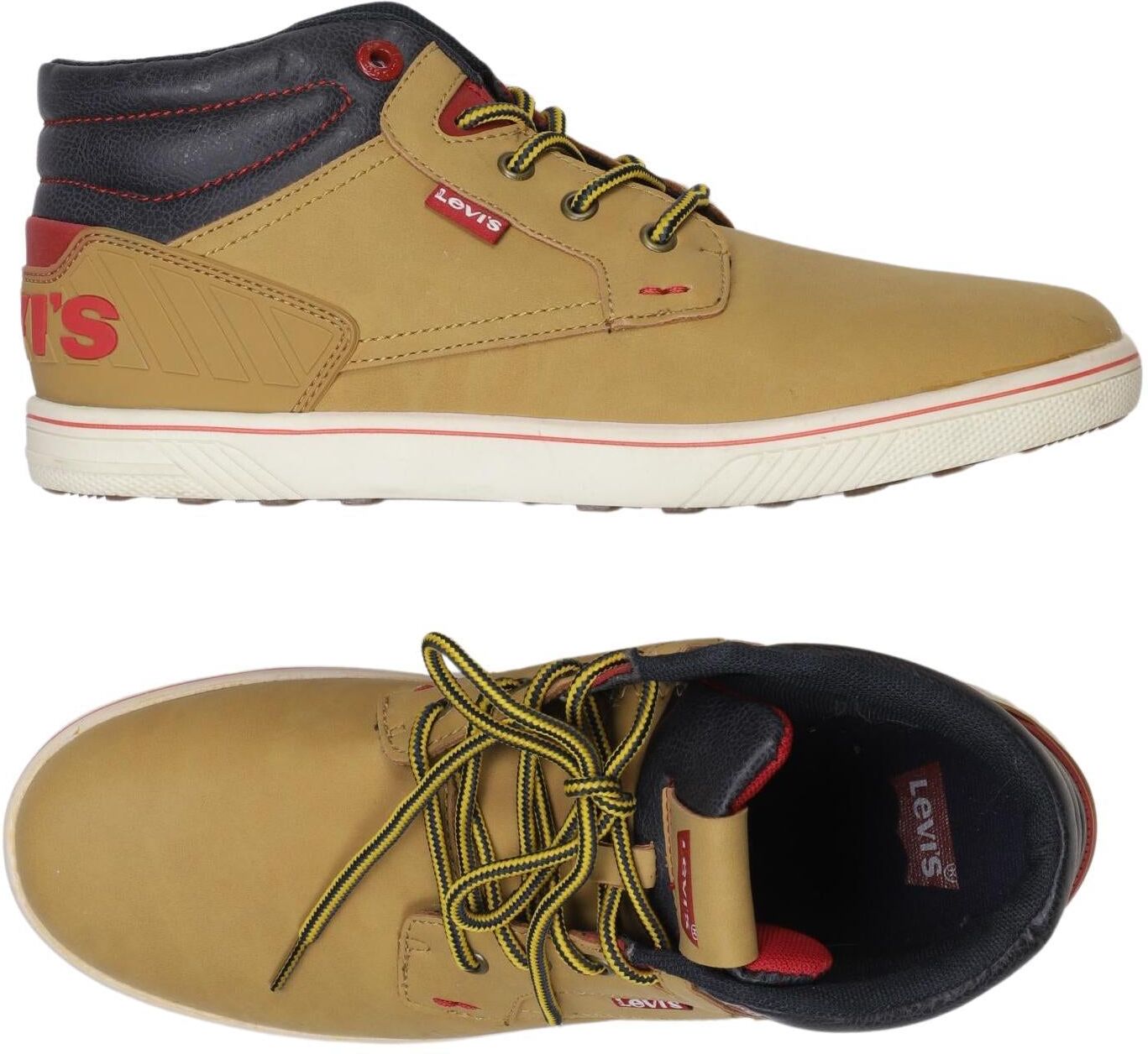 Levis Herren Stiefel, Beige, Gr. EU 39, Kunstleder - Second Hand