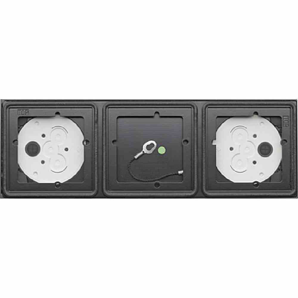 Gira 5503910 AP-behuizing, 3-voudig, systeem 106, antraciet