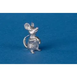 Zinn Giessform Maus 2 - Silikonform hitzebeständig - benötigt ca. 15g Reinzinn