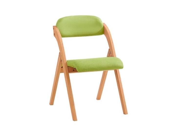SoBuy FST92-GR Chaise Pliante en Bois avec Assise et Dossier Rembourrés Vert – 47 x 60 x 77 cm