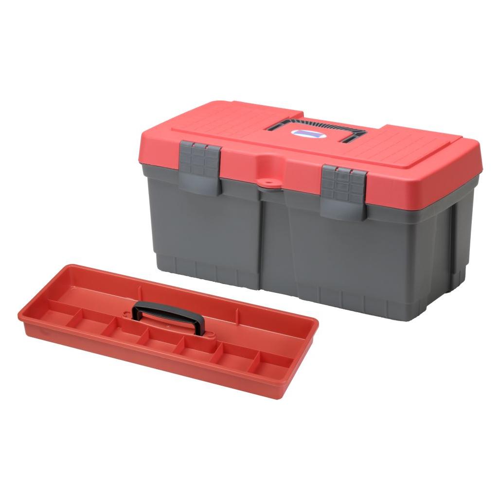 Hünersdorff Werkzeugkoffer ALPHA MAXI aus PP grau/rot 260x560x230 mm (663200)
