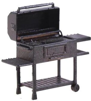 Inspired Living Miniature BBQ Grill Cart Realistic Miniature BBQ Grill For Dollhouse Accessories & Diorama Scenes Miniature BBQ Grill Cart Realistic Miniature BBQ Grill For Dollhouse Accessories & Diorama Scenes