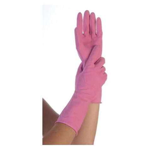 Øvrige Haushalts-Handschuh Latex Bettina M 30cm pink VE=12 Paar (M) (25955)