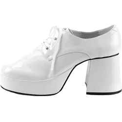 Pleaser 70er Schuhe Herren weiss