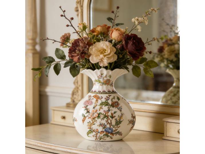 Vase en porcelaine bleu et blanc Hxl - vase décoratif pour salon