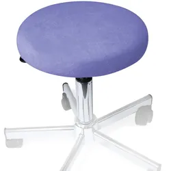 Hockerbezug aus Frottee viola für Hocker Ø 40 bis 45 cm