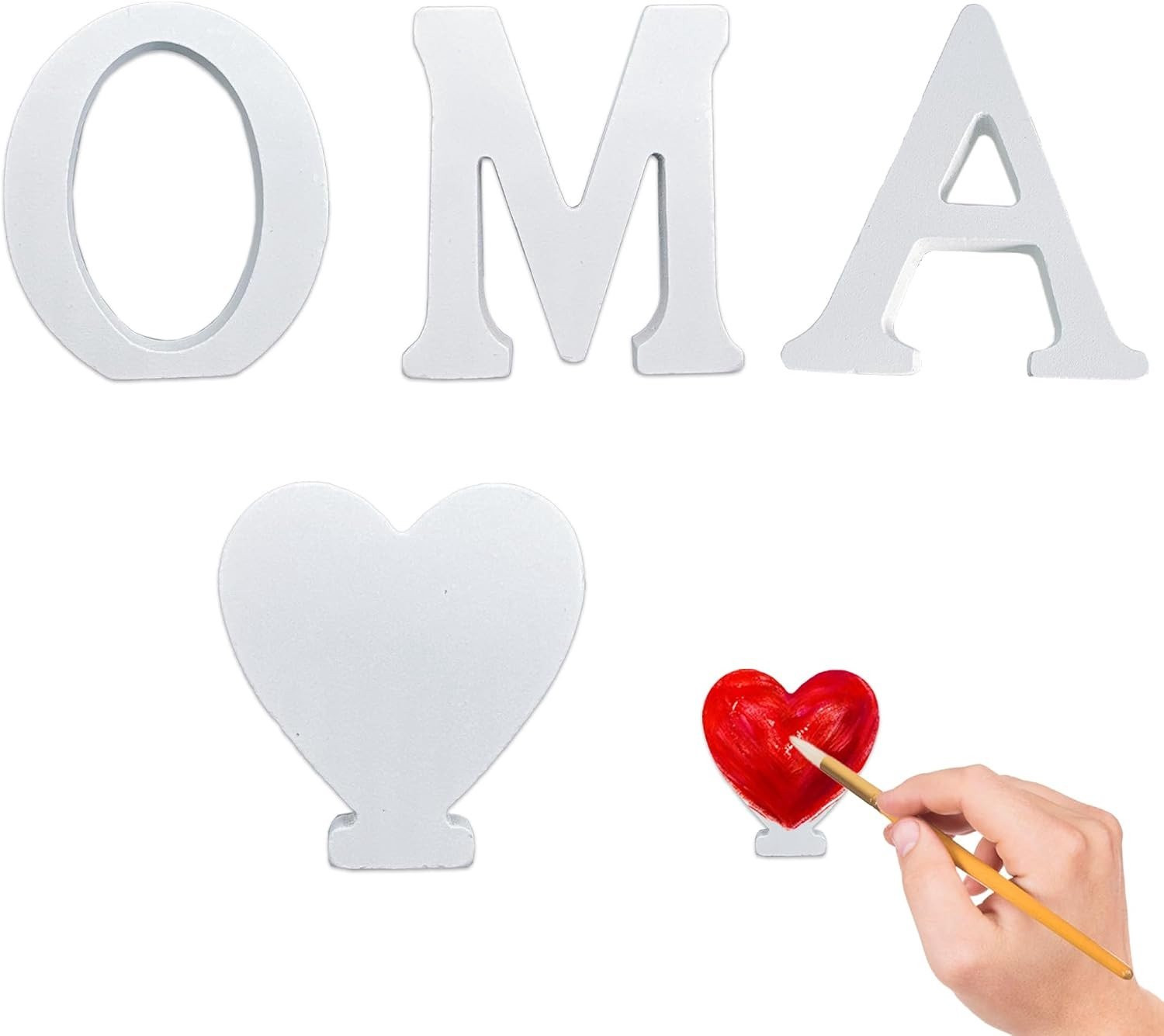 Handgemaakte houten letters set voor decoratie
