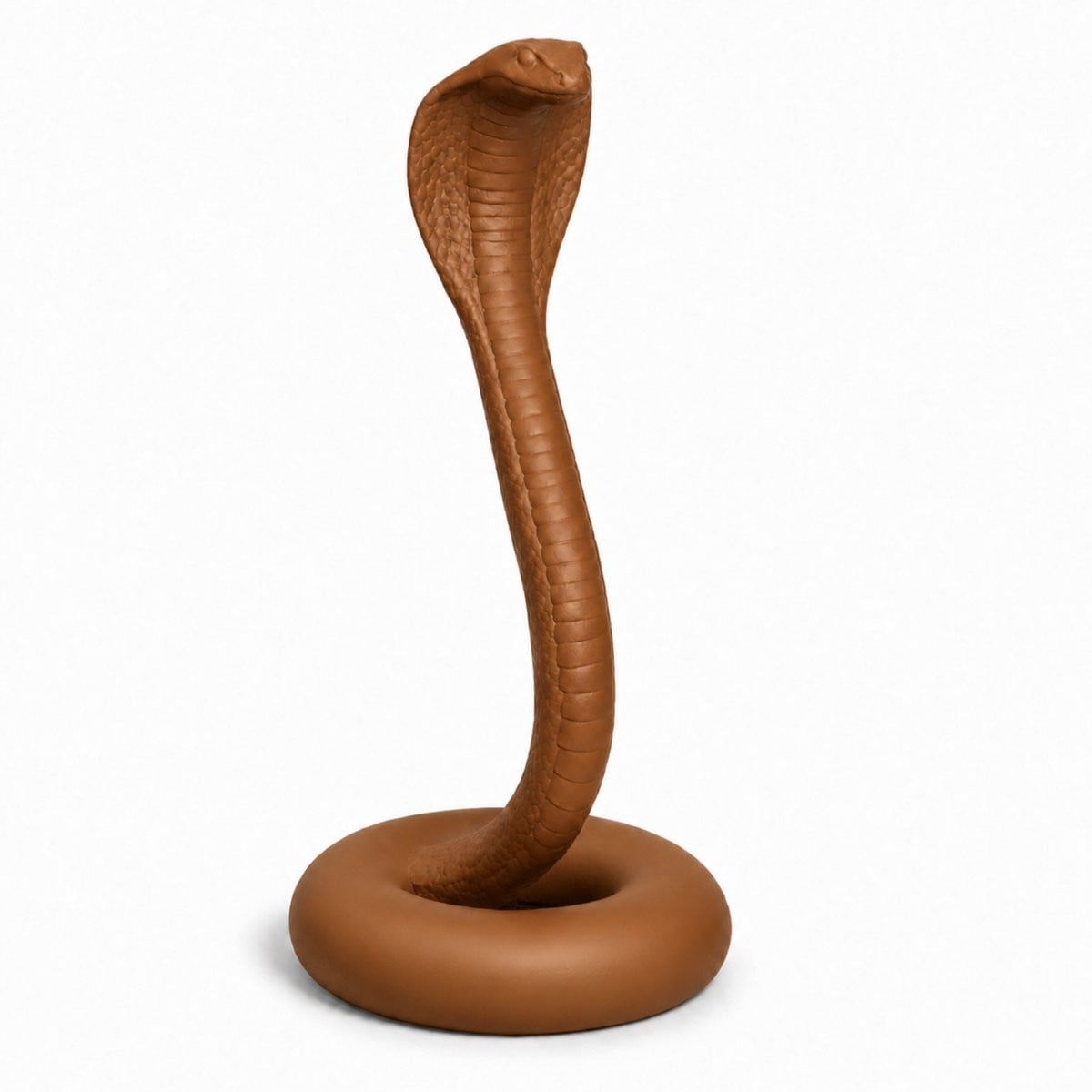 Fiastra Cobra slangenbeeld decoratief tabletop bruin