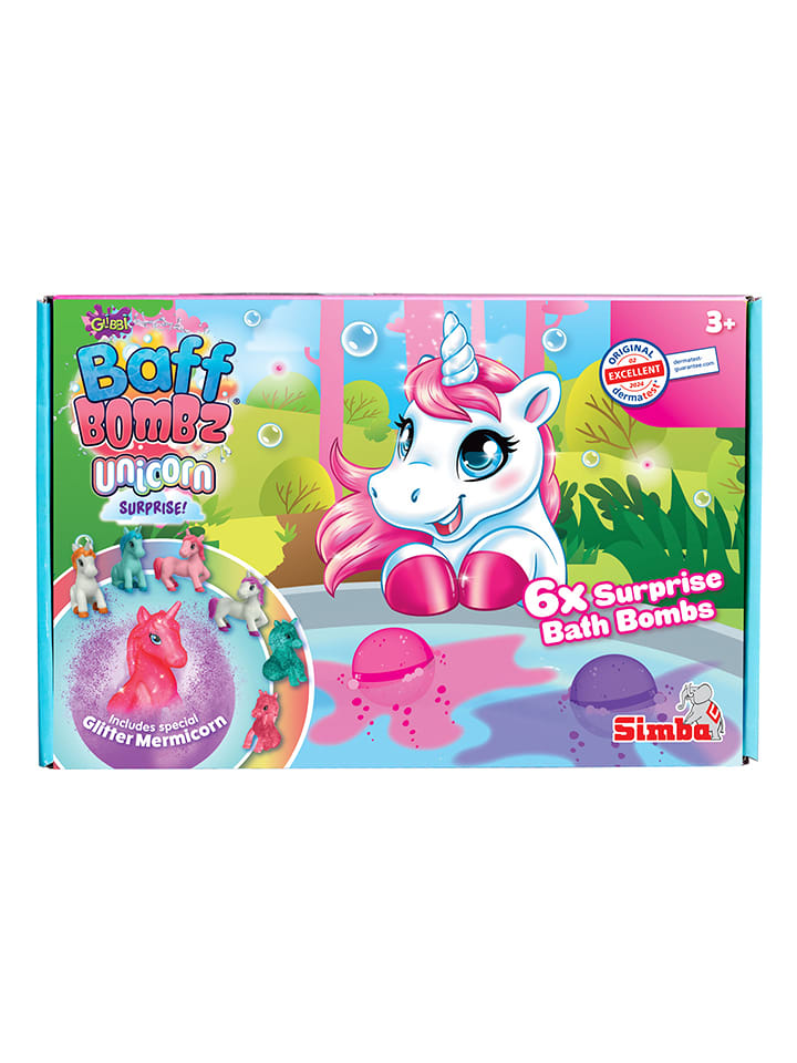 Simba 6er-Set: Badebomben "Unicorn" - ab 3 Jahren (Überraschungsartikel) - onesize