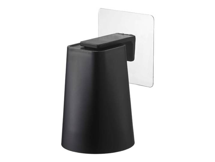 YAMAZAKI 5488 TOWER Film Hook Holder with Cup\, black\, TUMBLER : ABS Resin/Magnet FILMHOOK : ABS Resin/Silicone/Polycarbonate/PET/Polyurethane Steel\, 7 x 7 x 9.5 (tumbler) cm