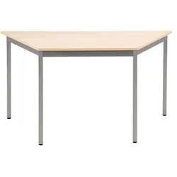 Sodematub, Schreibtisch, Trapeztisch FT147TRAP-6515 Buche Silber (140 x 70 x 74 cm)