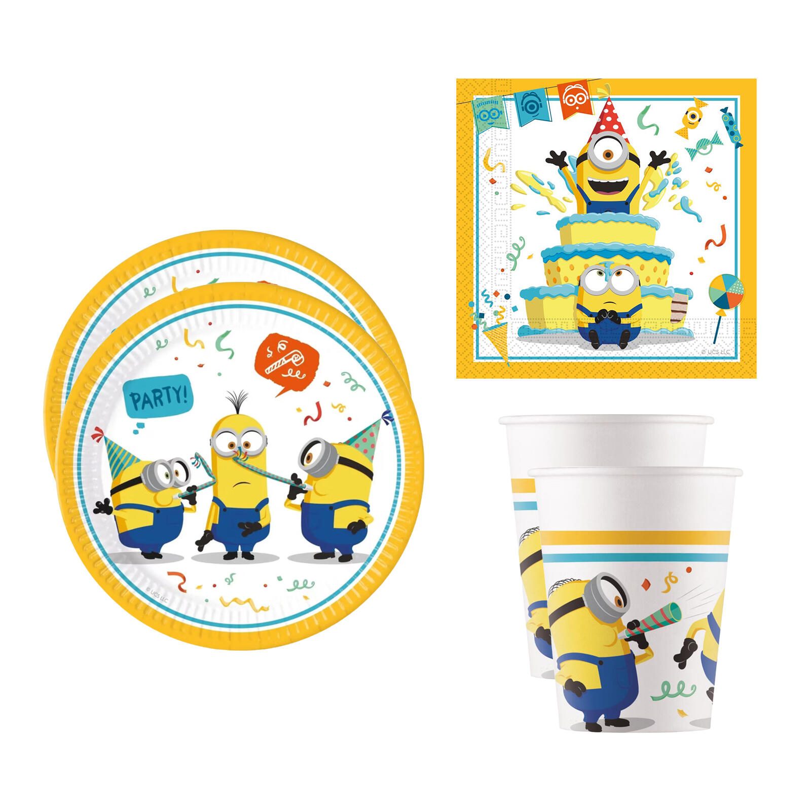 Procos Minions: The Rise Of Gru Geburtstagsdekoration für Kindergeburtstage 92136_93457_93512