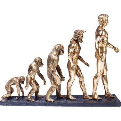 Dekofigur KARE DESIGN "Deko Figur Evolution", gold (goldfarben), B:58cm H:42,5cm T:18,5cm, Polyresin, Dekofiguren