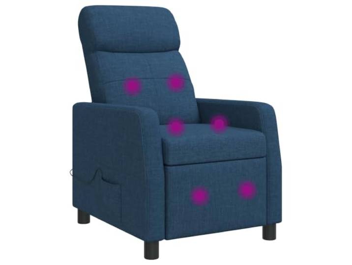 IBUQDDV Relaxsessel Blau Stoff mit Verstellbarer Rückenlehne 115-160 Grad 100% Polyester, Metall und Holzwerkstoff, flache Armlehnen, Reißverschluss, modernes Design