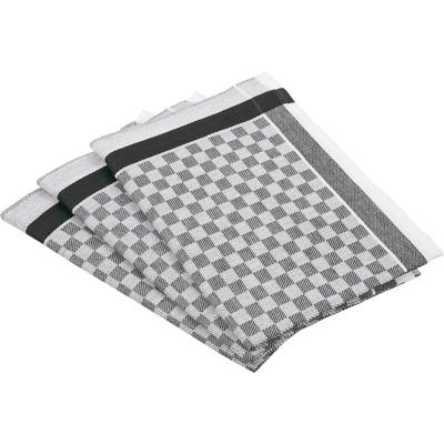 Geschirrtuch ROSS "Exclusiv", schwarz, B:50cm L:70cm, 50% Baumwolle, 50% Leinen, Geschirrtücher, Geschirrtuch, Karofond, 50x70 cm