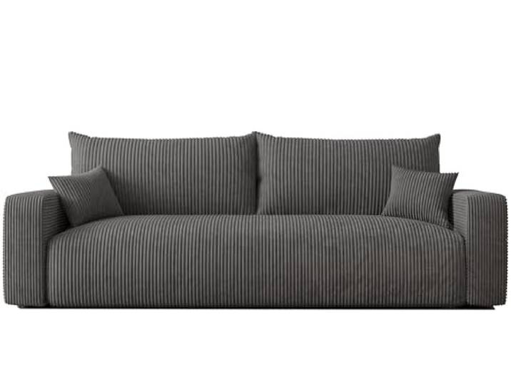 IDOHOME Schlafsofa mit Bettkasten 246x93 - Sofa Cord - 3 Sitzer Sofa mit schlaffunktion - Couch mit Schlaffunktion - Wohnzimmer Couch - Schlafcouch