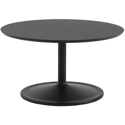 Muuto Soft Couchtisch, Ø 75 cm, schwarz nanolaminat / schwarz