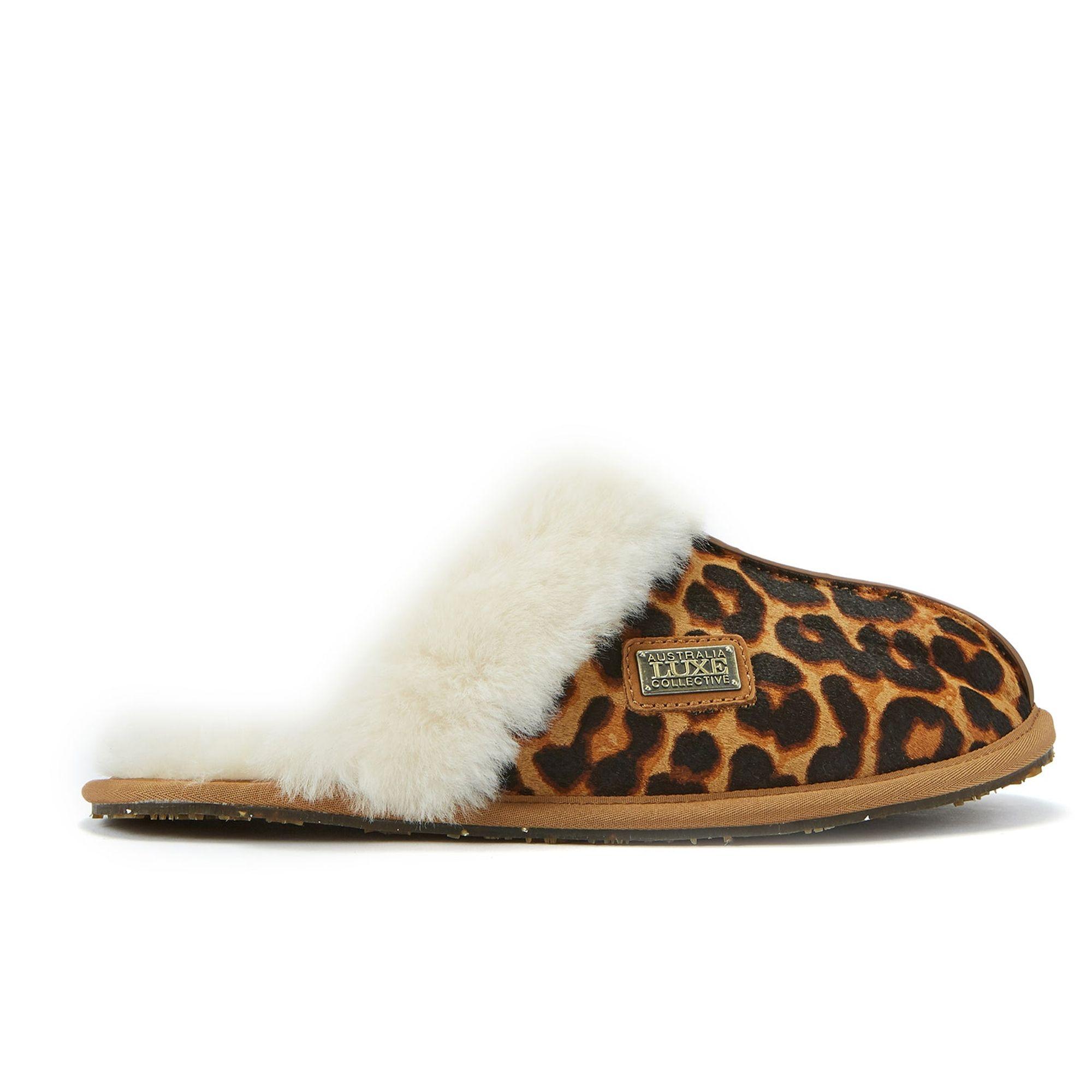 Geschlossene Leoparden-Hausschuhe