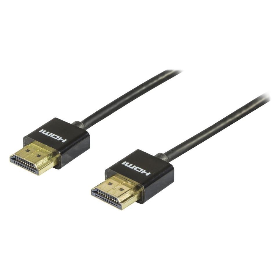 Deltaco HDMI-1092 HDMI-Kabel 2 m HDMI Typ A (Standard) Schwarz (2 m) (HDMI-1092)